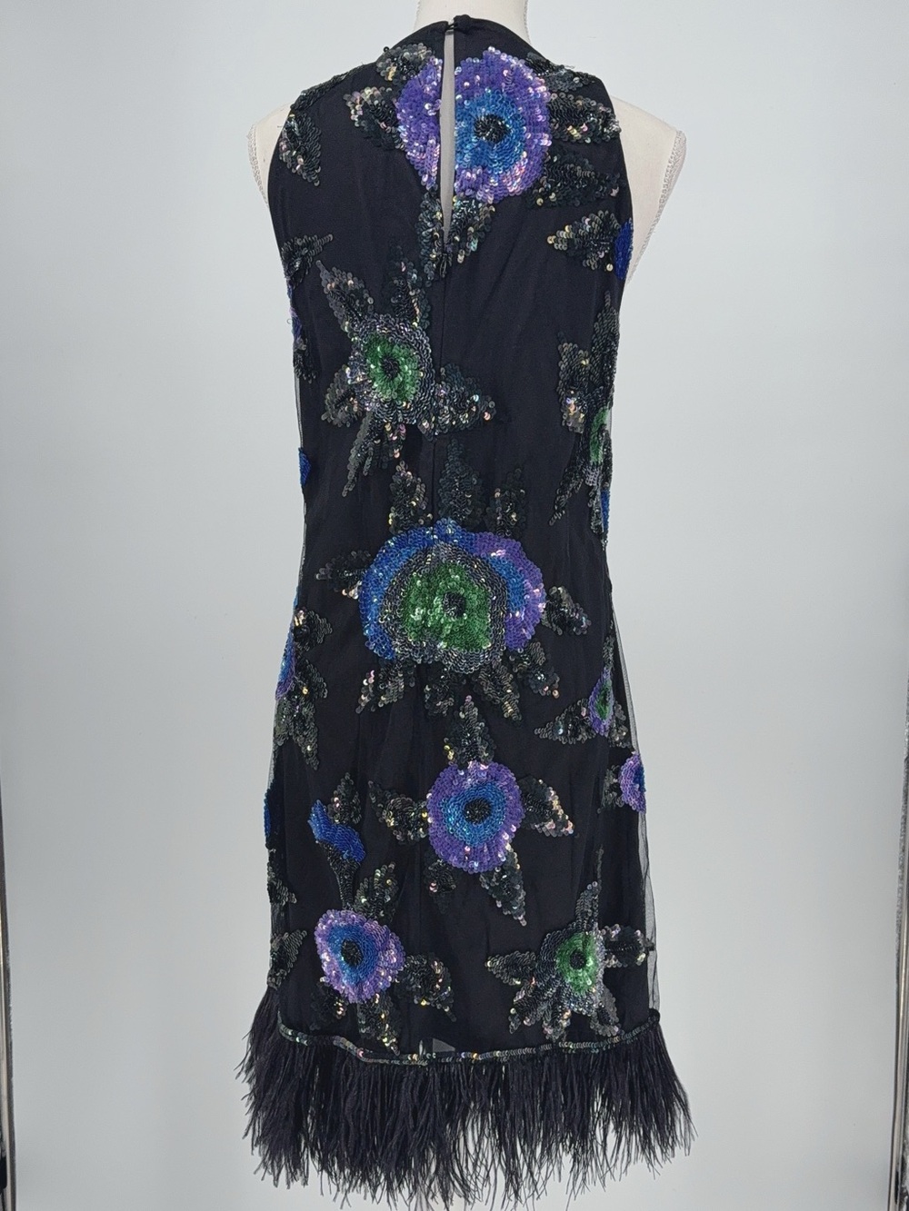 Ungaro Women’s Embellished Feather Cocktail Dress L NWOT - Picture 9 of 12